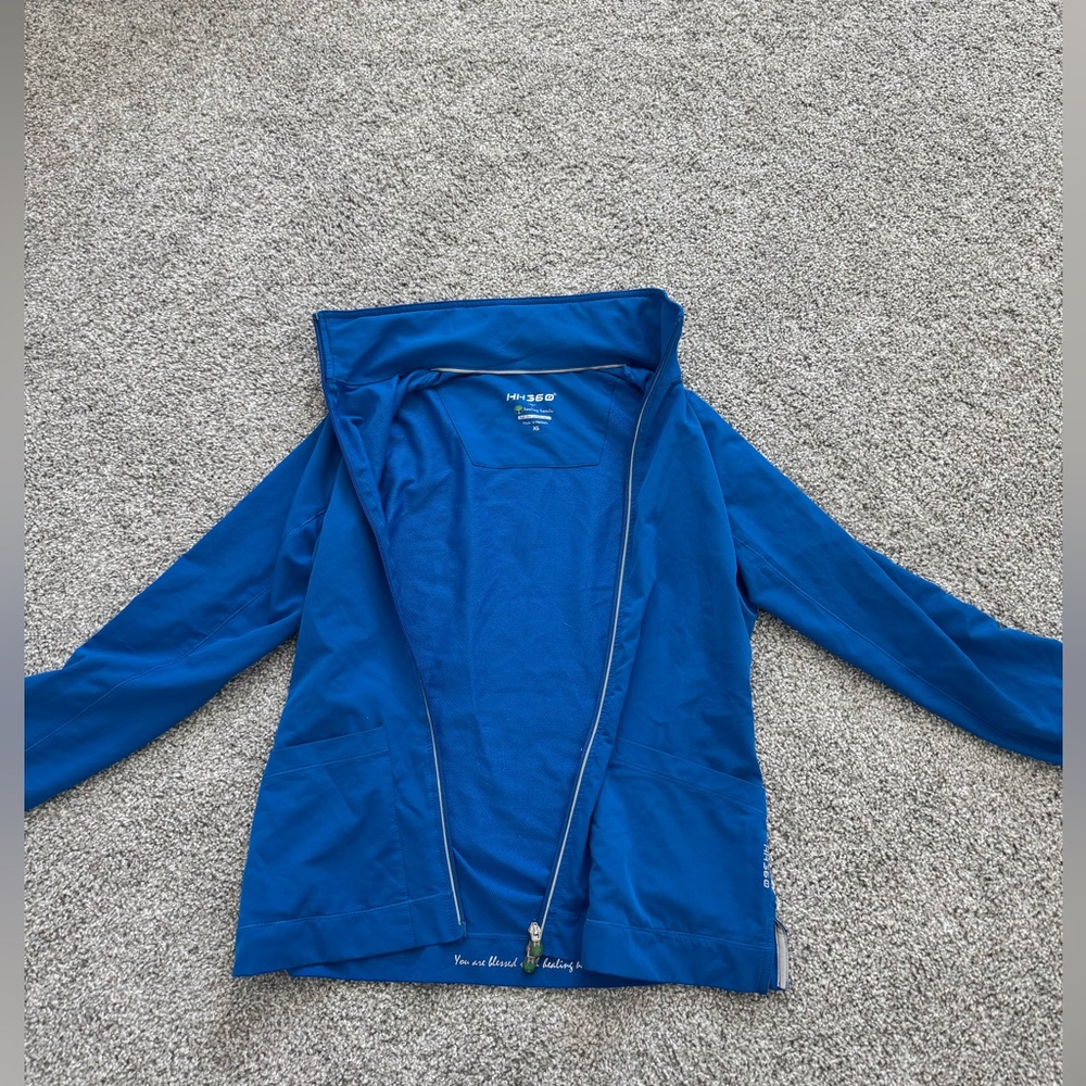 Blue Zip-Up Jacket scrub jacket